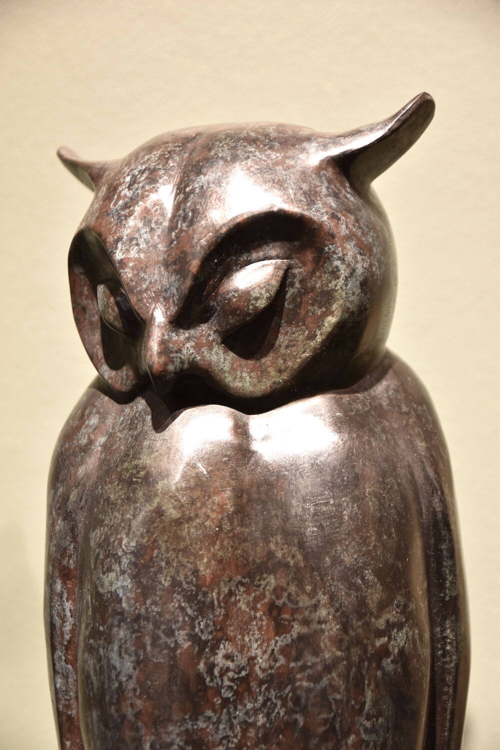 Bronzefigur Vogel Eule PERCEVAL