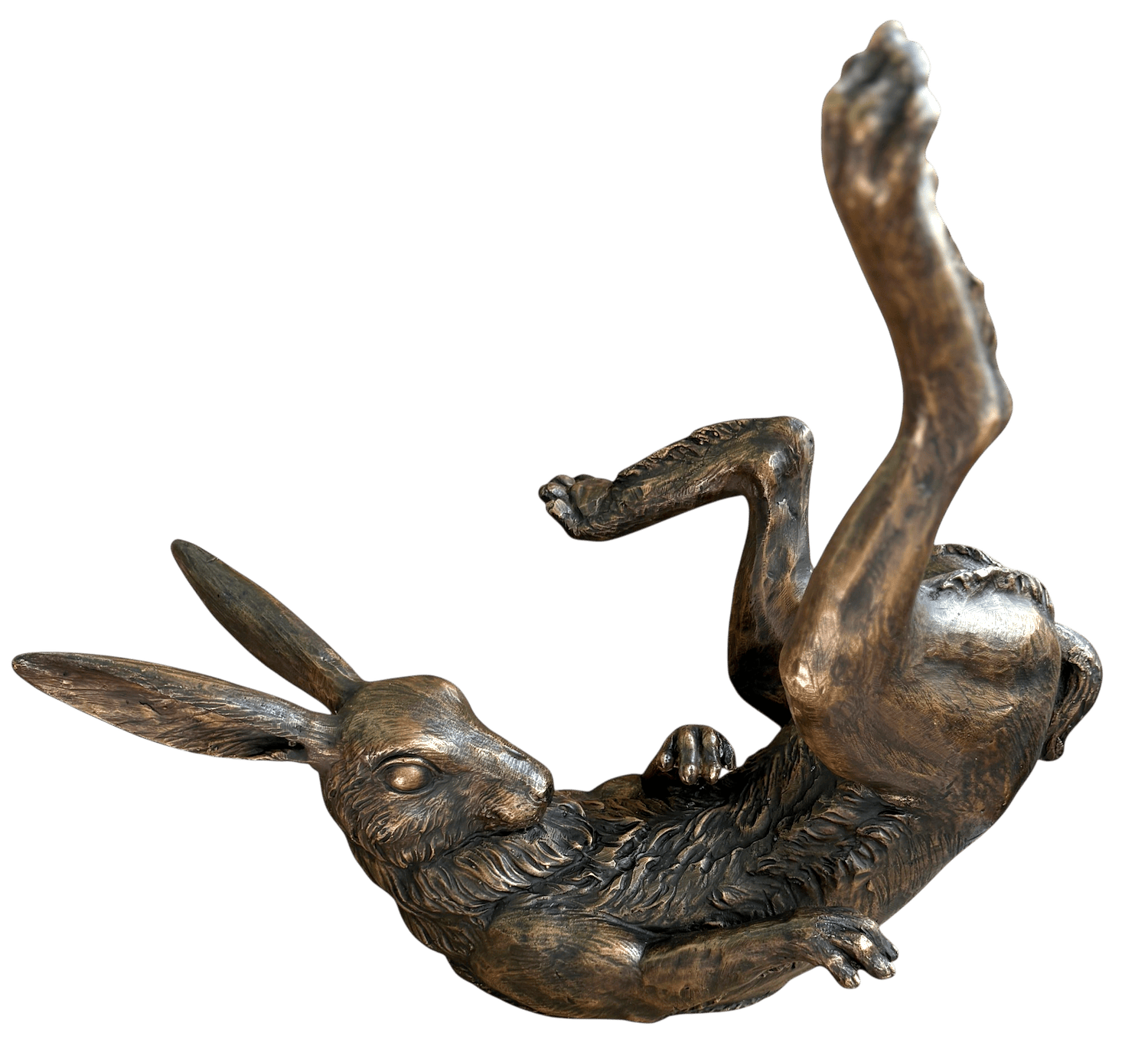 Bronzefigur Hase OSWIN, 45 cm