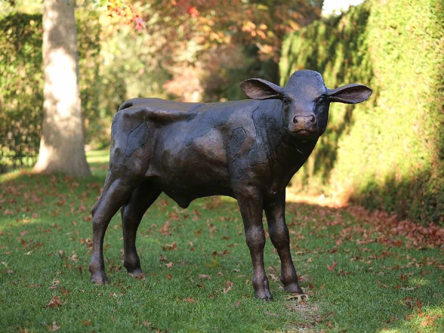 Bronzefigur Rind Kalb ALFONSO