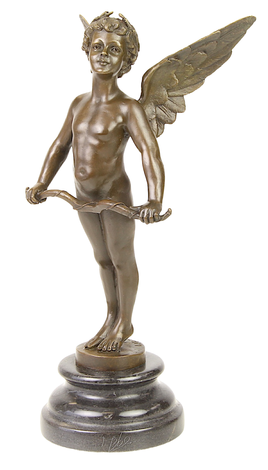 Bronzebüste CUPIDO VICI auf Steinsockel