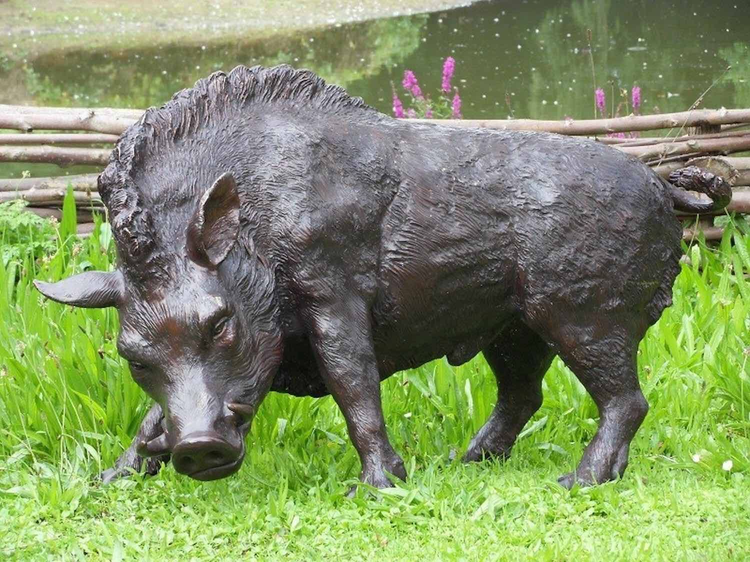 Bronzefigur Wildschwein DIEGO