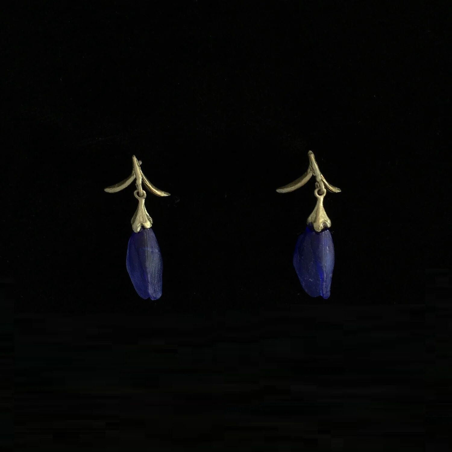 Bronzeschmuck FALSCHER INDIGO Ohrstecker klein, Paar