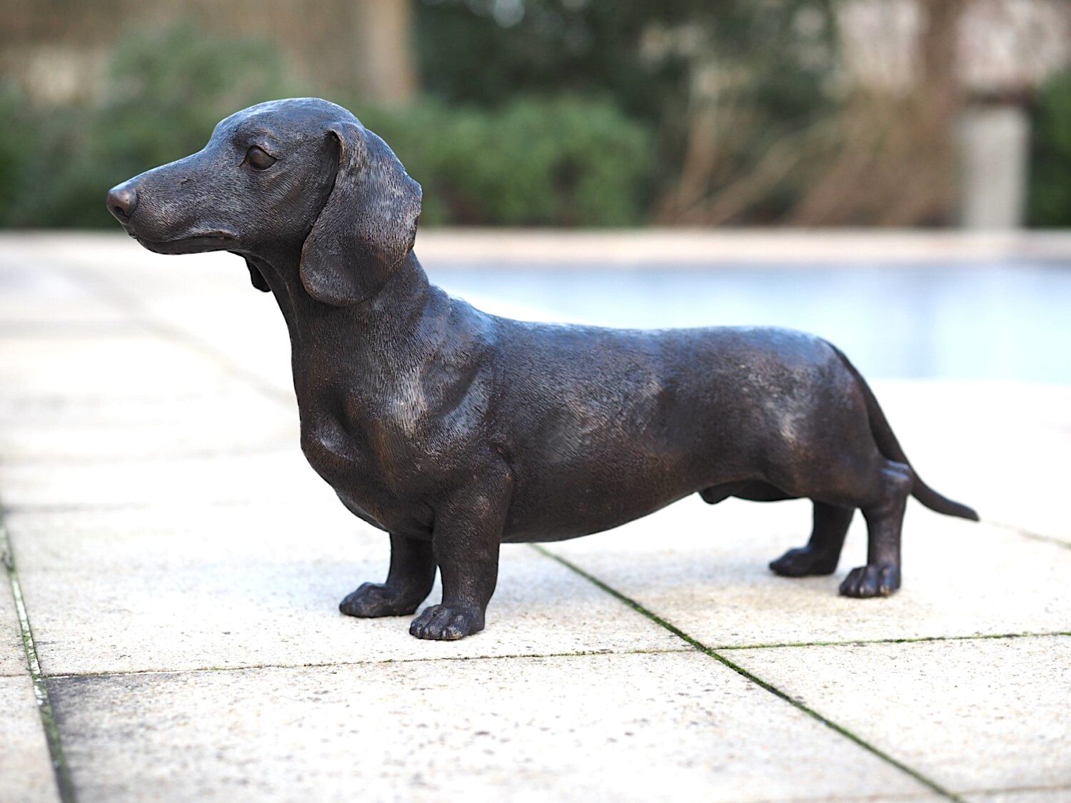 Bronzefigur Hund Dackel RACKER