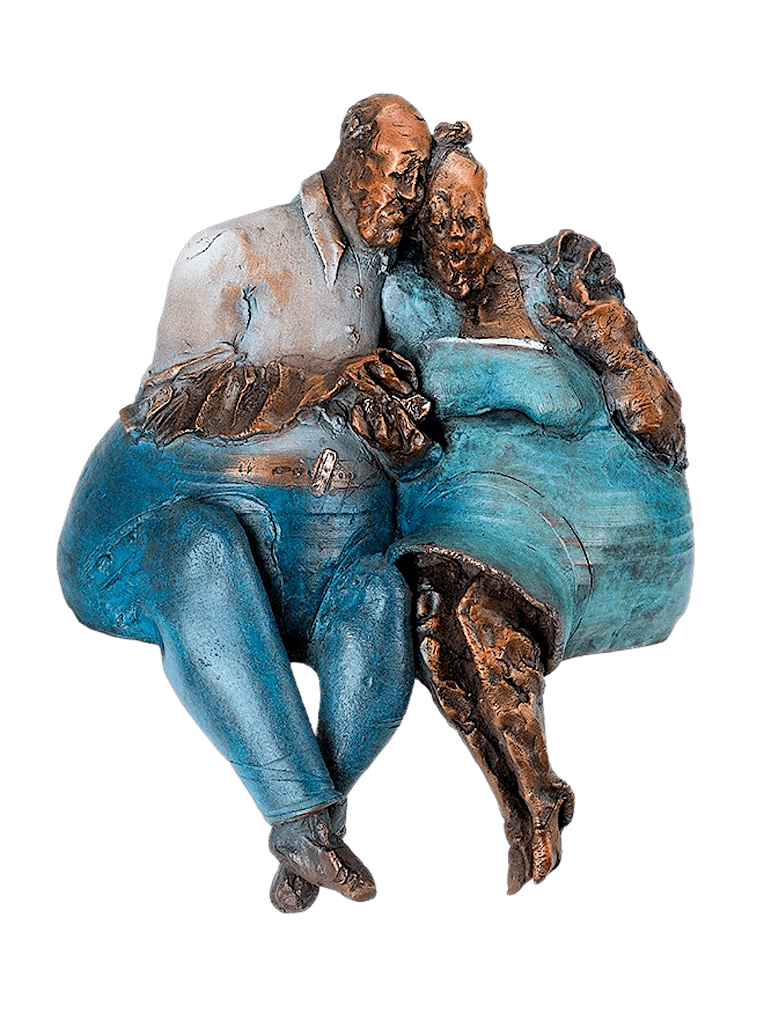Bronzefigur INNIGE VERBUNDENHEIT (von Eva Roucka)