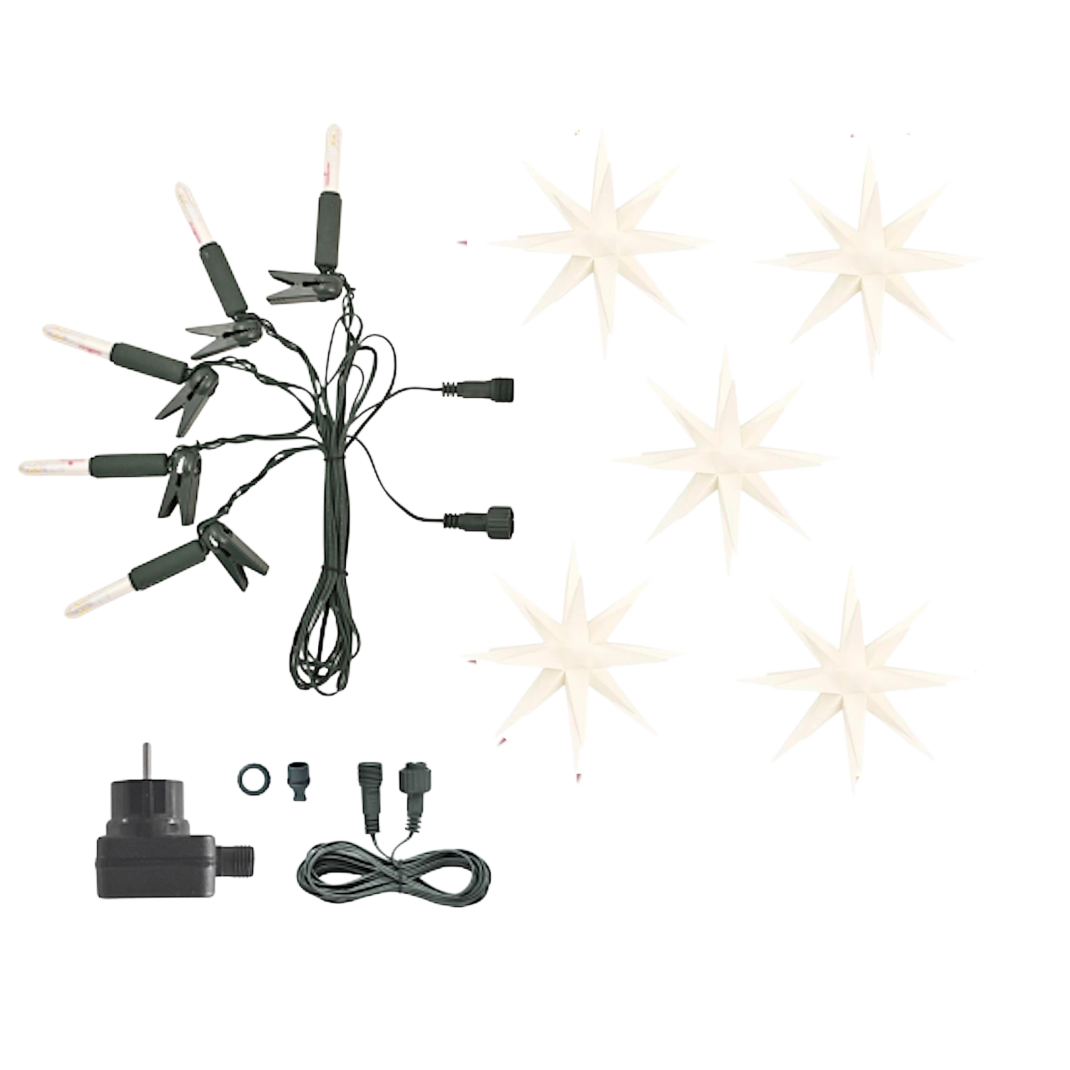 Original HERRNHUTER KURZKZETTE, 5 Sterne A1s, ø 13 cm, LED