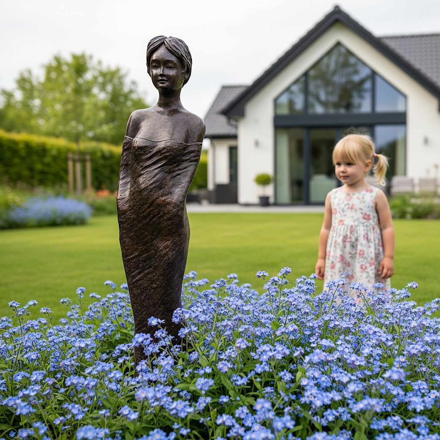 Bronzefigur KLEINE SCHWESTER, 138 cm
