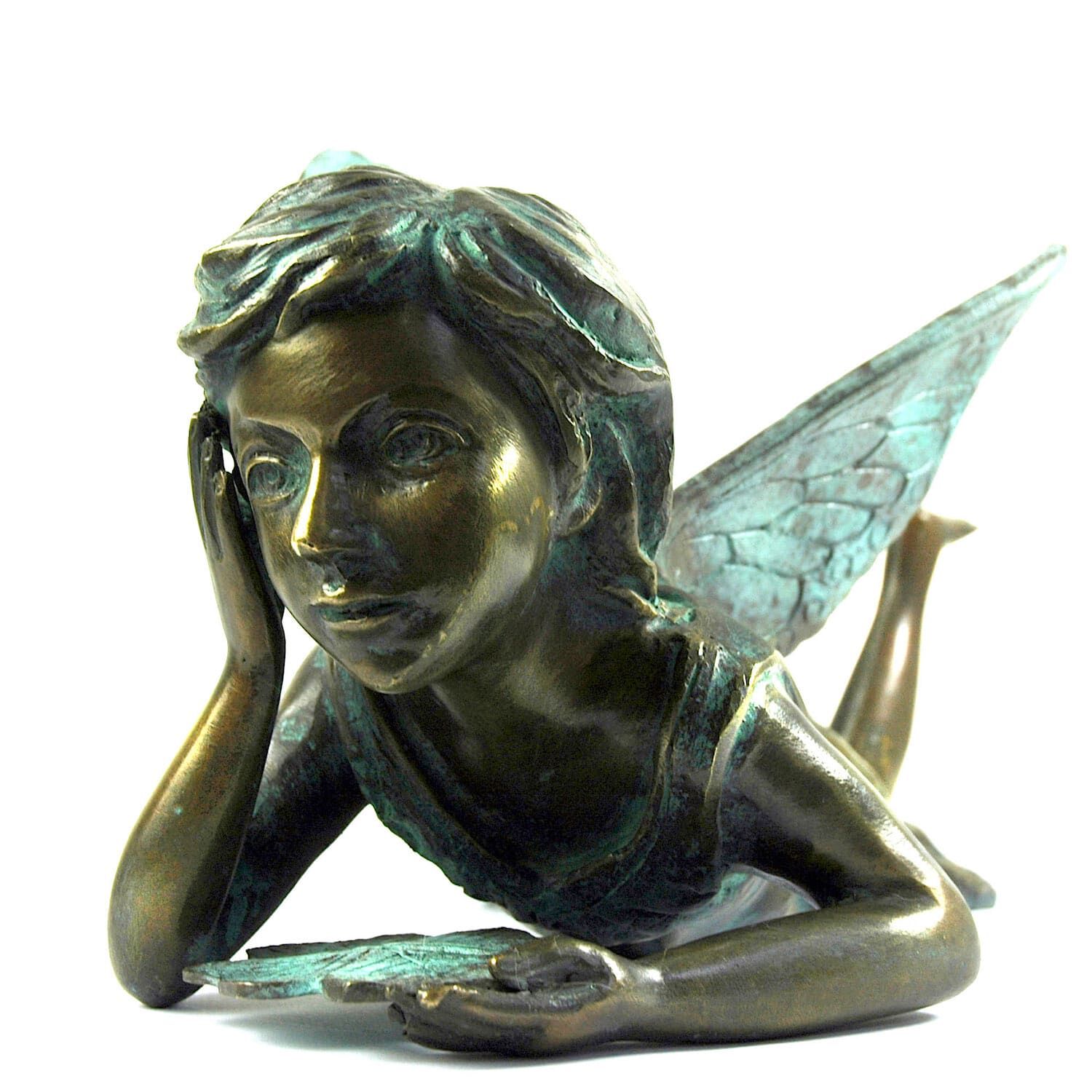 Bronzefigur ELFE/FEE KLEEBLATT