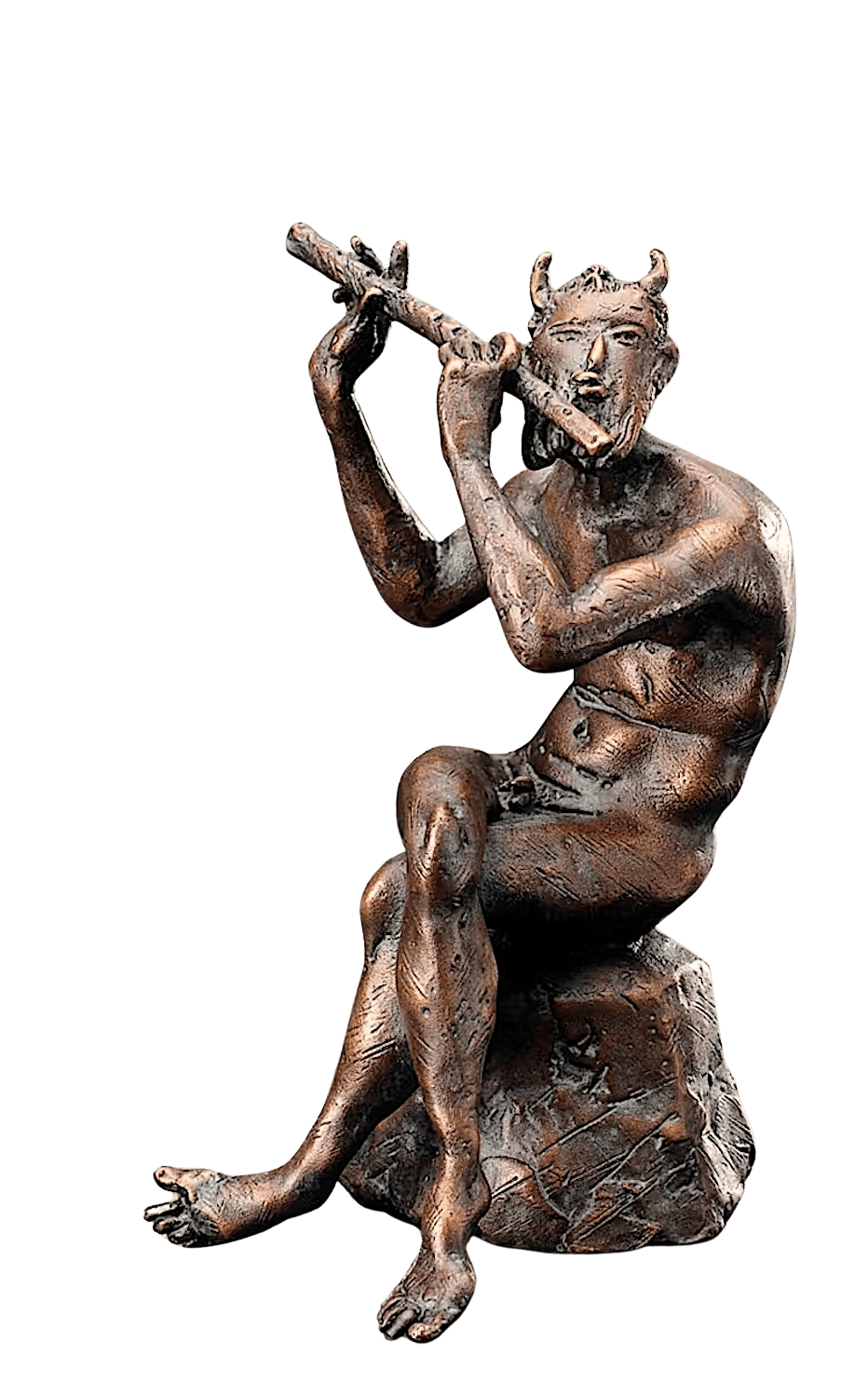 Bronzefigur SITZENDER FAUN