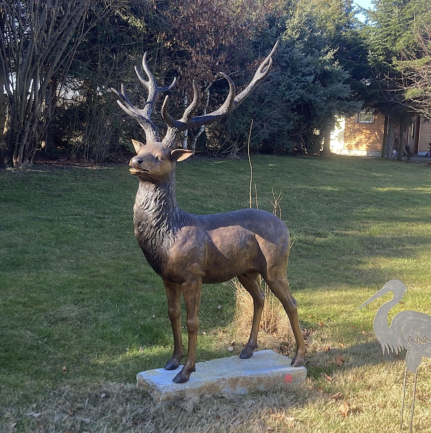 Dresden, Bronzefigur Hirsch ORSON