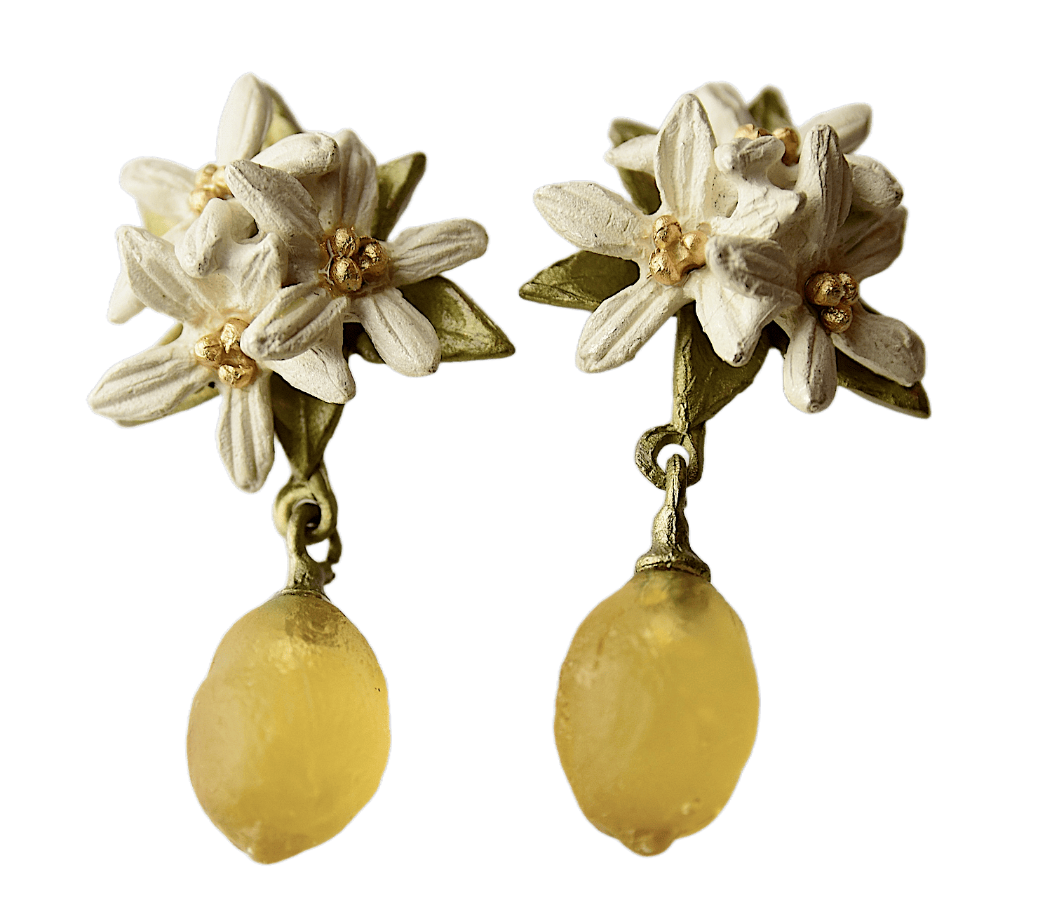 Bronzeschmuck ZITRONE Ohrstecker Paar