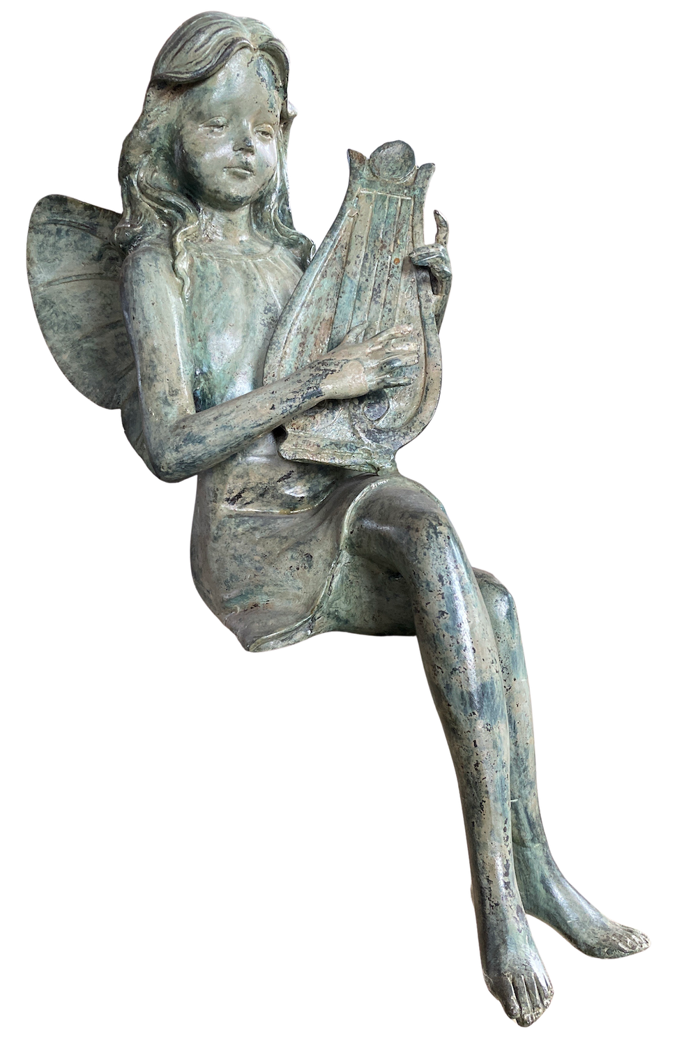 Bronzefigur ELFE MELODY mit Lyra