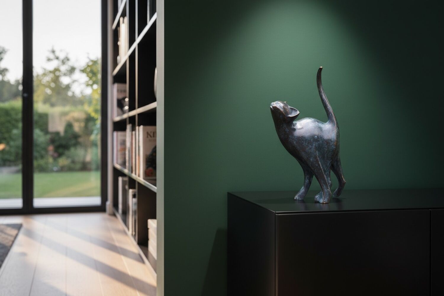 Bronzefigur Katze/Kater PAWOL, 31 cm