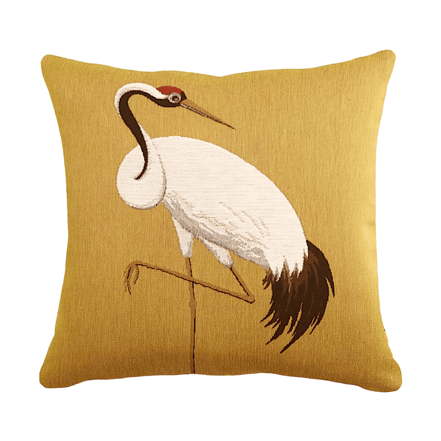 Gobelinkissen Lutex KRANICH SENFGELB  EINER