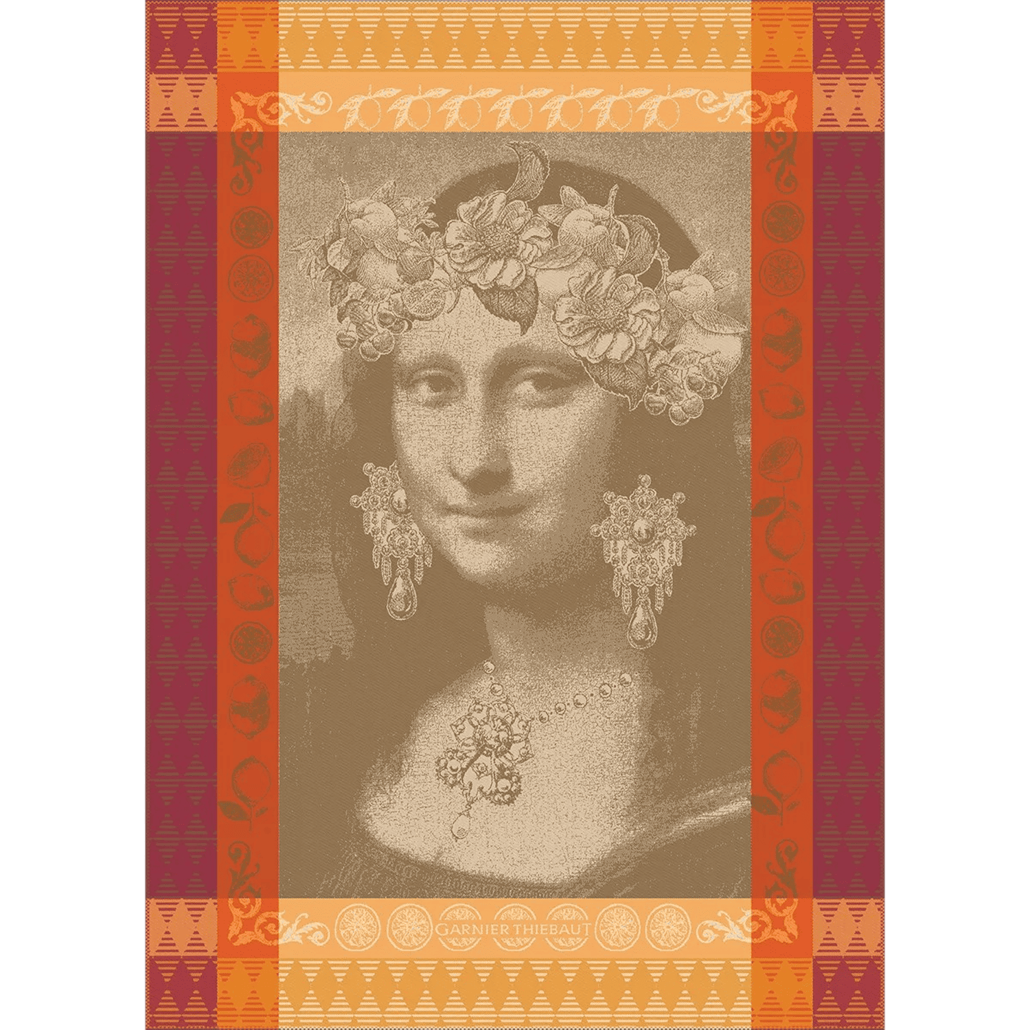 Geschirrtuch MONA LISA Kupfer, Garnier Thiebaut, 56 x 78 cm