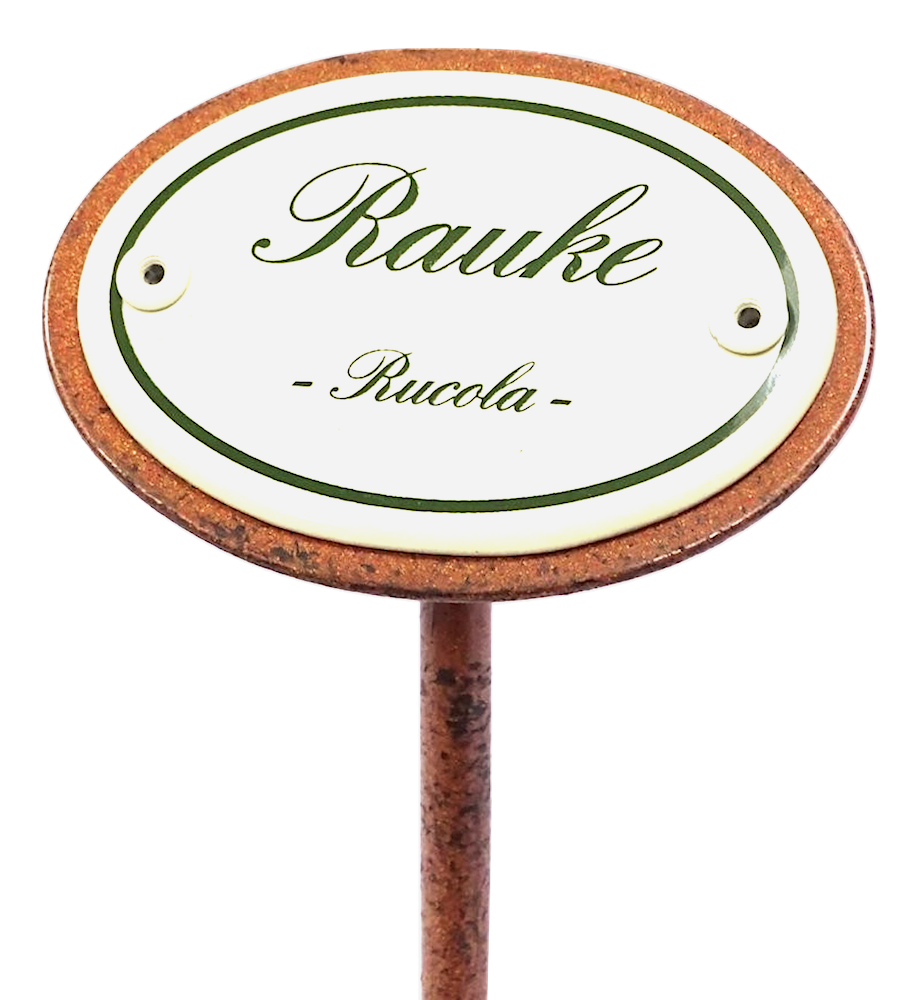Emaille-Kräuterschild RAUKE - RUCOLA