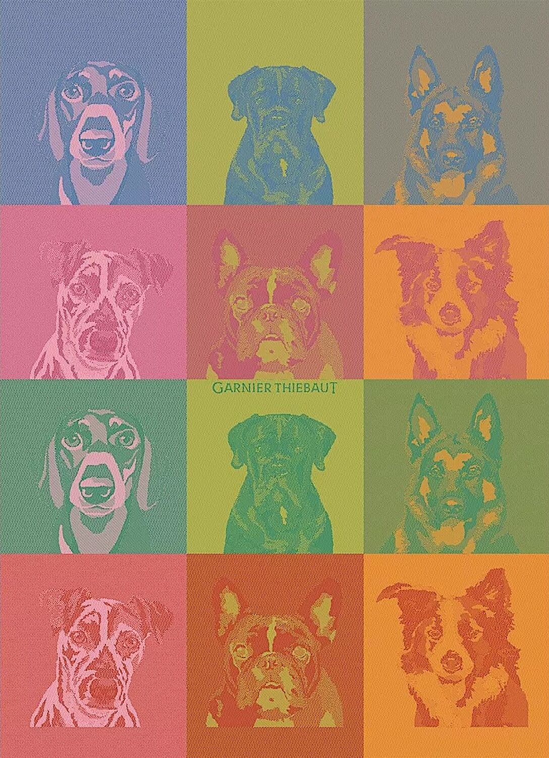 Geschirrtuch 2x SECHS HUNDE, Garnier Thiebaut, 56 x 77 cm