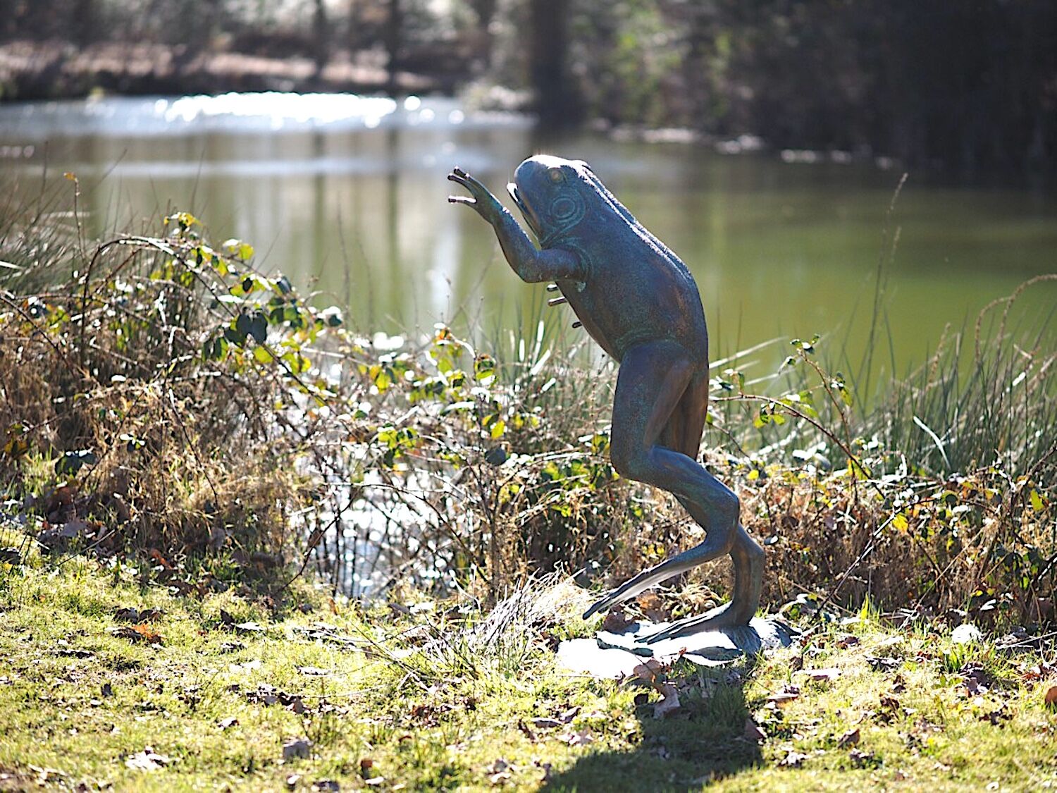 Bronzewasserspeier Frosch GUNTHER, 102 cm