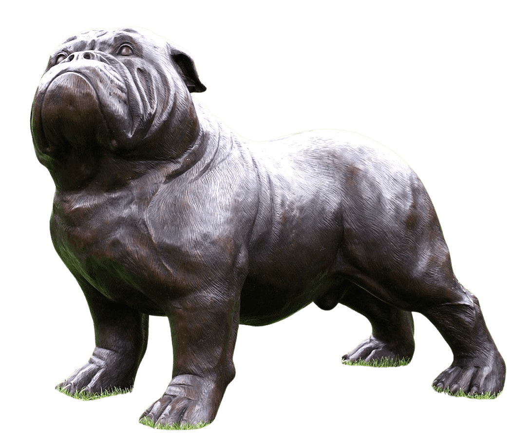 Bronzefigur Hund BULLDOGGE PEACY (140 cm)