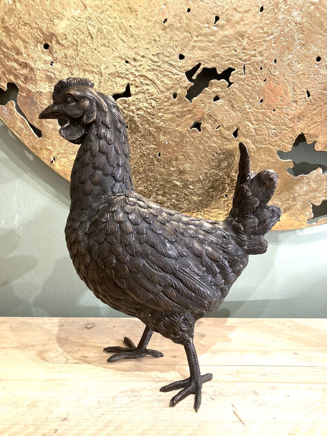 Bronzefigur Vogel HENNE HENRIKE