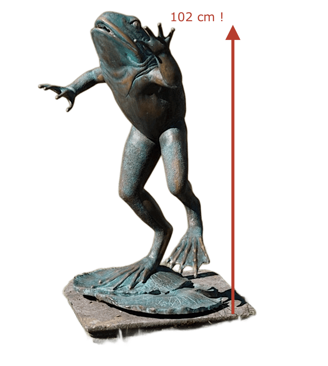 Bronzewasserspeier Frosch GUNTHER, 102 cm