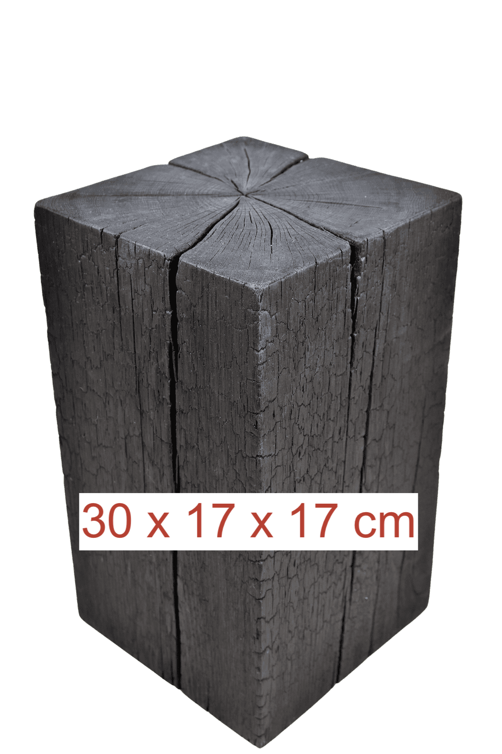 Podest PODIUM YAKISUGI, aus schwarzem Eichenholz, 30 cm