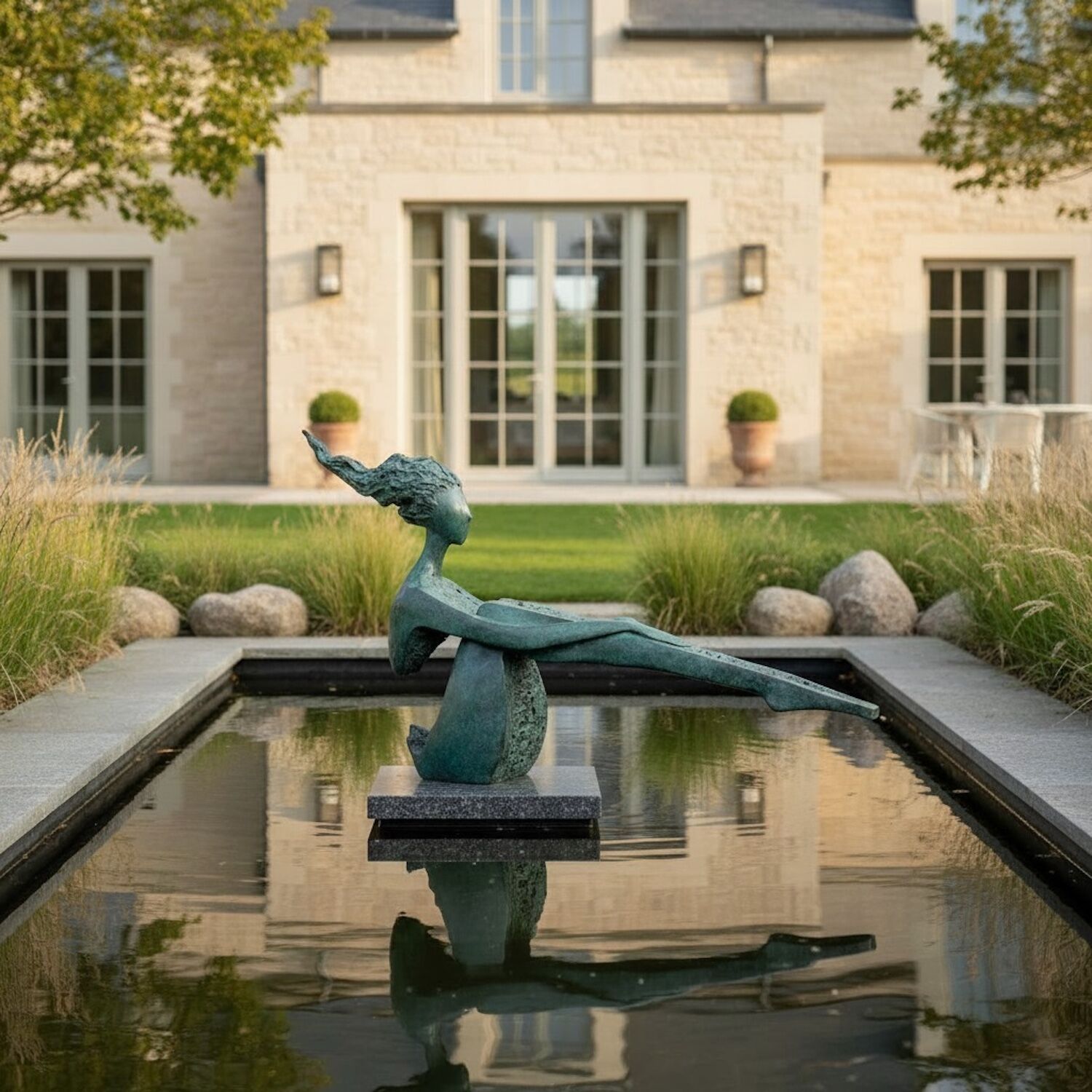 Bronzefigur ATALANTA - FRAU IN BALANCE, 145 cm