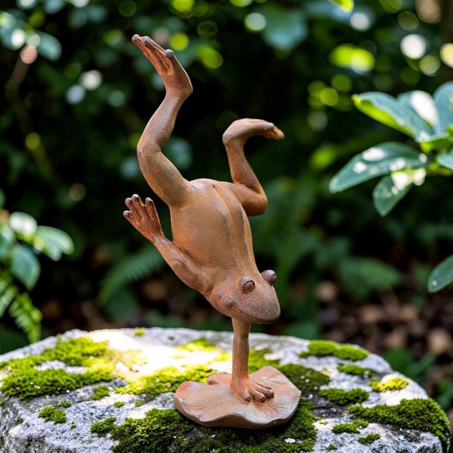 Gusseisenfigur YOGAFROSCH HANDSTAND, 23 cm