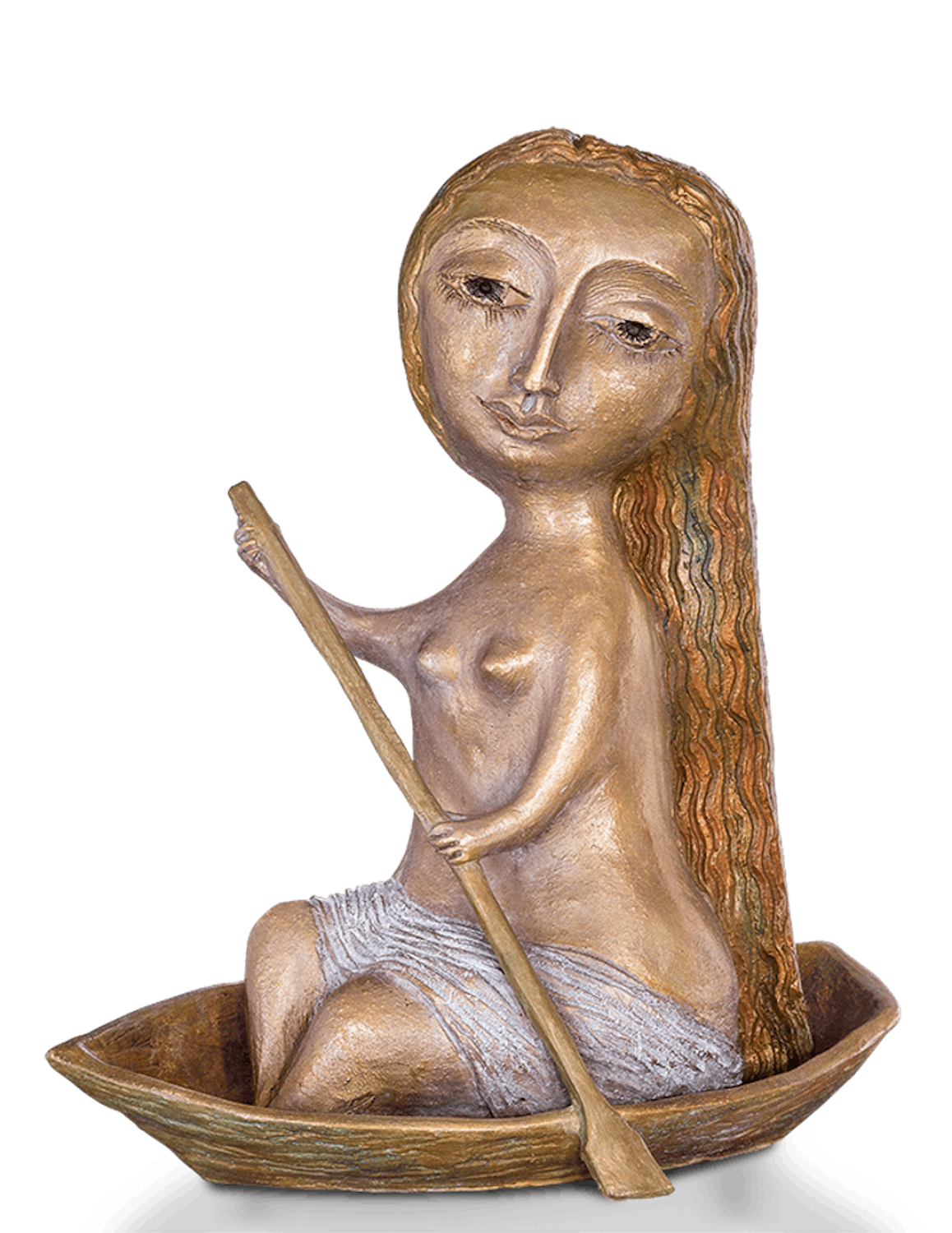Bronzefigur PERLENFISCHERIN (von Elya Yalonetski)