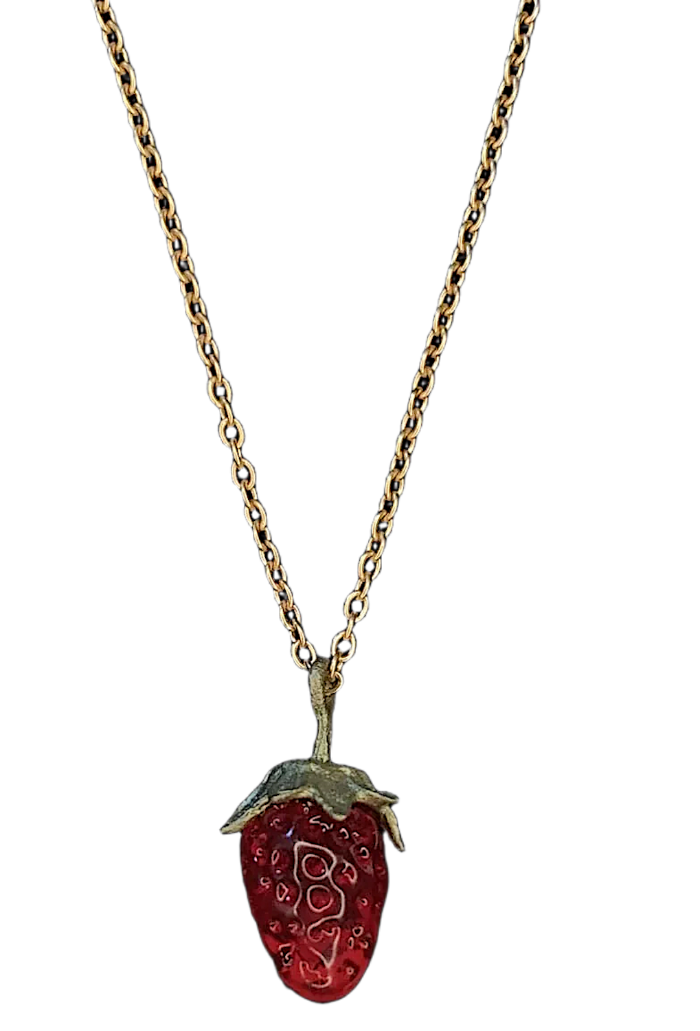 Bronzeschmuck ERDBEERE Kette mit Beerenanhänger