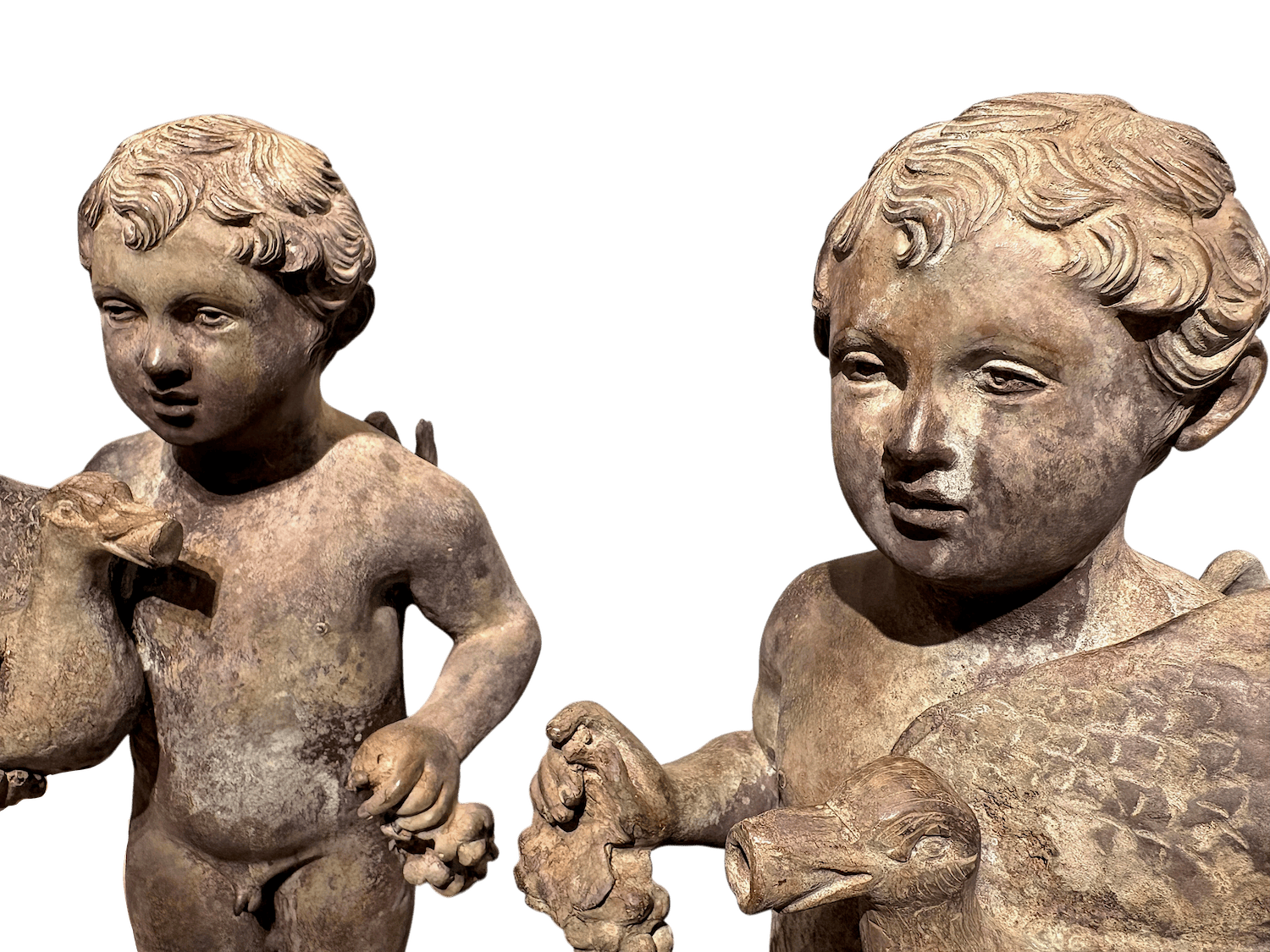 Bronzefigur Puttenpaar CASE DEI VETTII, POMPEJI, jeweils 55 cm