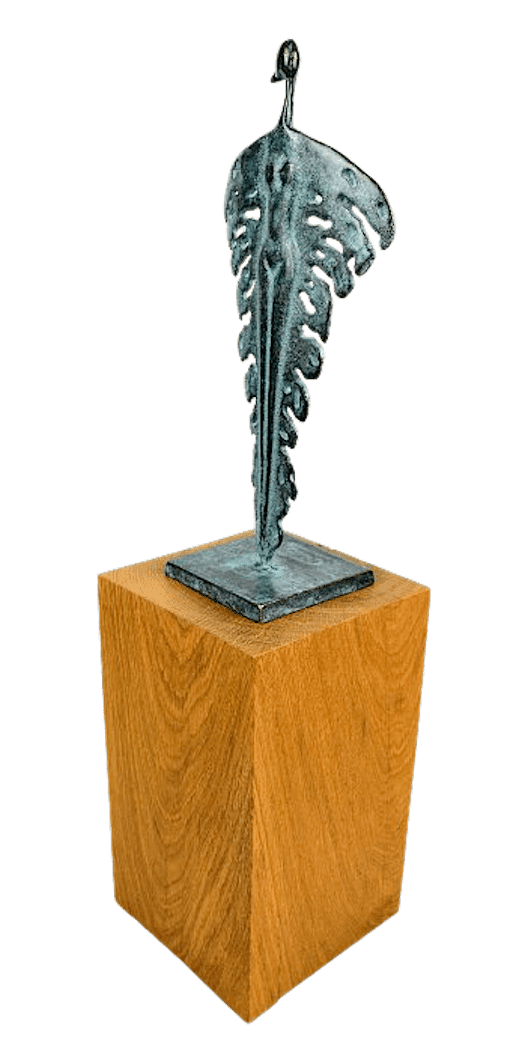 Bronzeobjekt EICHENBLATT-WESEN