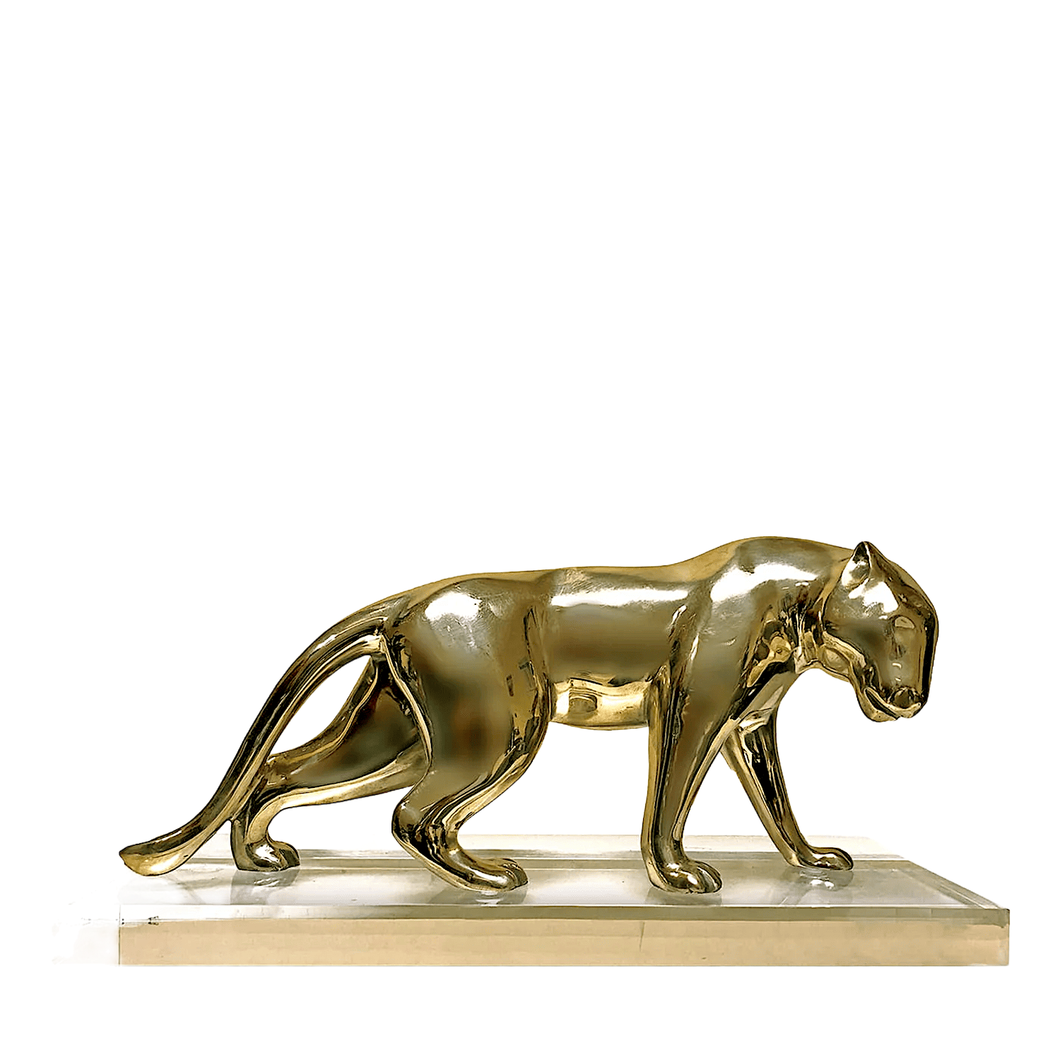 GOLDENER PANTHER auf Plexiglas