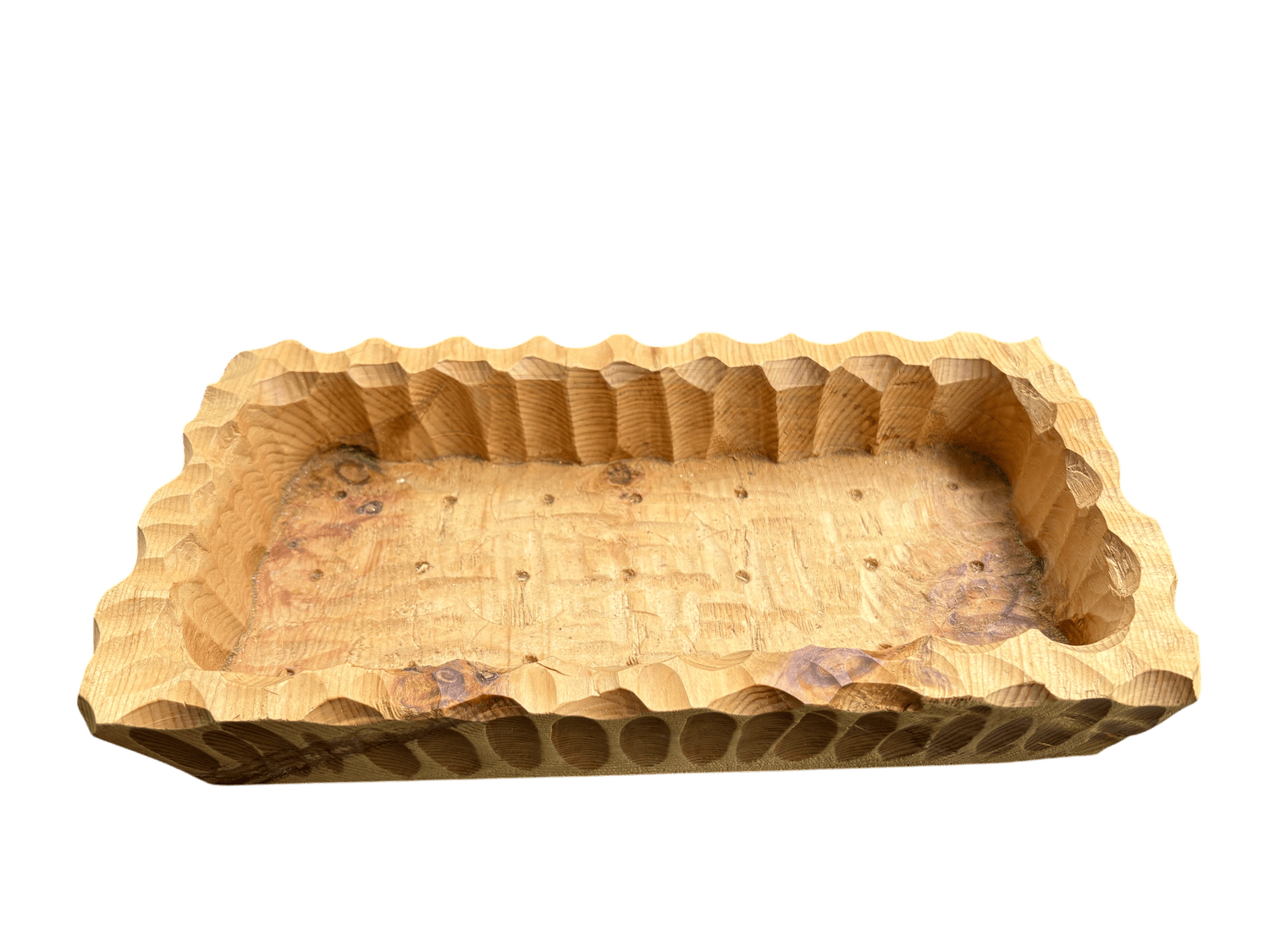 Zirbenholzschale, rechteckig, natur, 28 x 16 cm, 5,5 cm hoch
