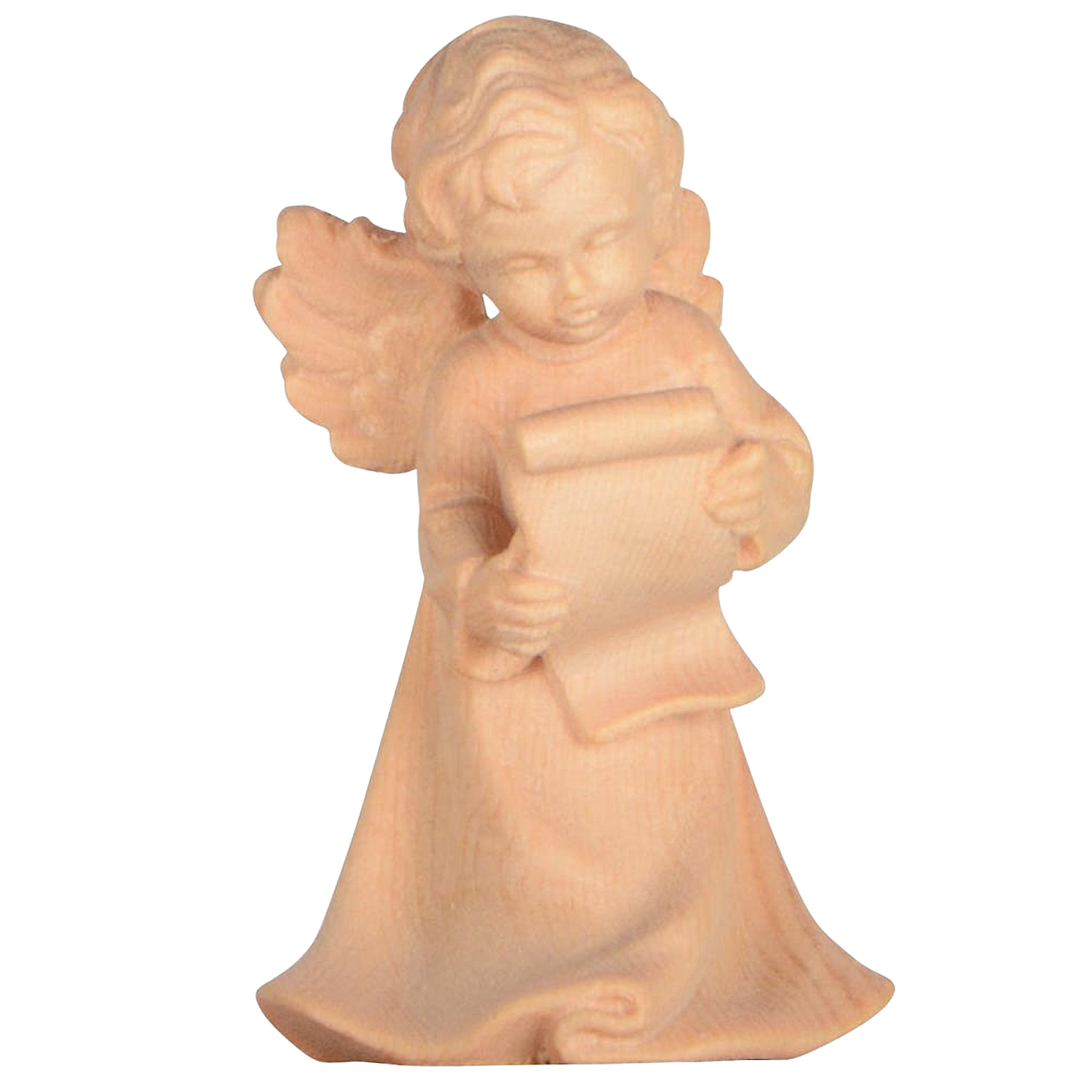 Zirbenholz WEIHNACHTSENGEL SINGEND natur, 11 cm