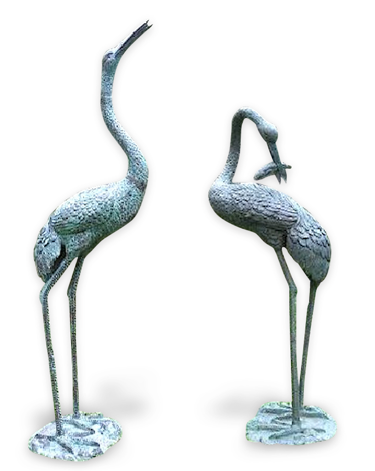 Bronzefigur Vogel REIHERPAAR GROSS