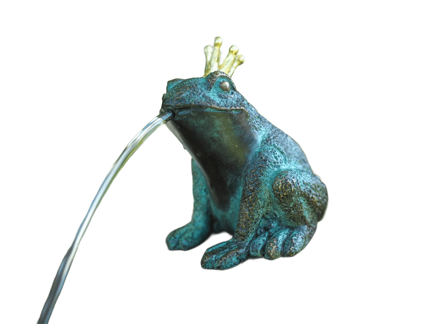 Bronzewasserspeier Froschkönig GERHARDT, 10 cm