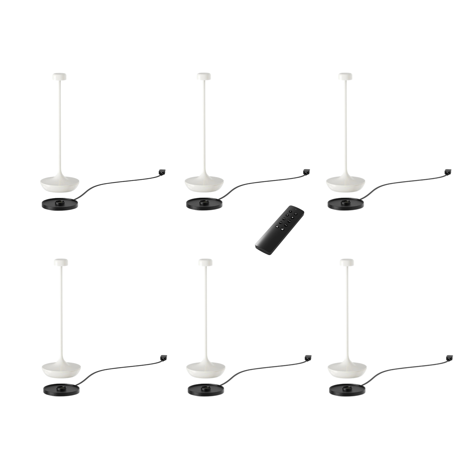 6x Tischleuchte DECA 250 Tischlampe - in 3 Farben erhältlich