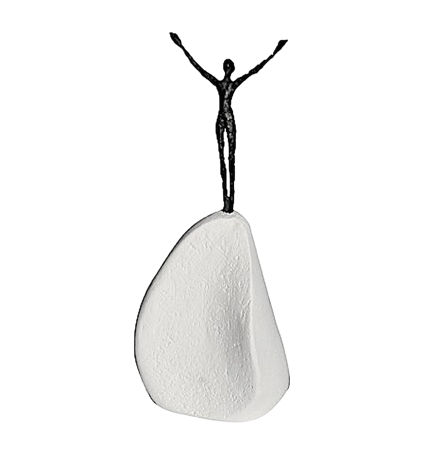 Bronzefigur auf Steingusssockel DAS ZIEL IST ERREICHT, Luise Kött-Gärtner