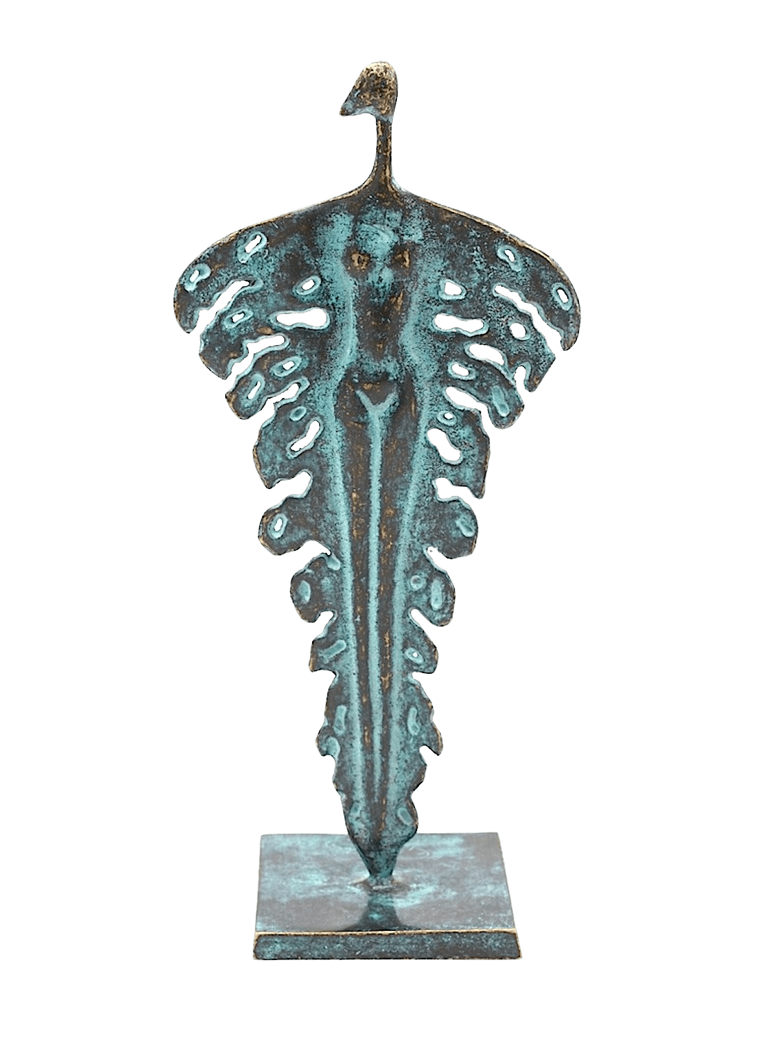 Bronzeobjekt FARNBLATT-WESEN