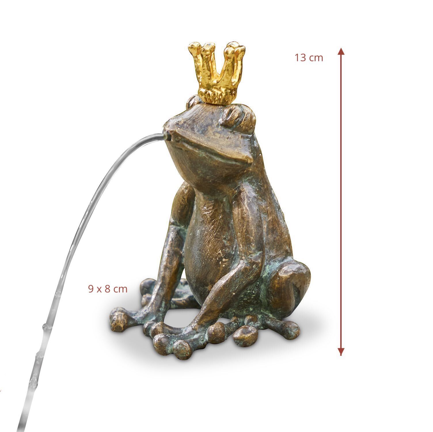 Bronzewasserspeier Froschkönig CHARLES