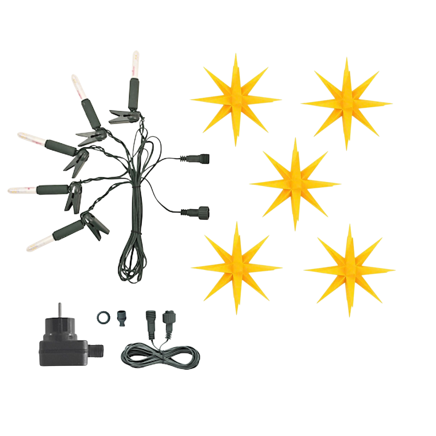 Original HERRNHUTER KURZKZETTE, 5 Sterne A1s, ø 13 cm, LED