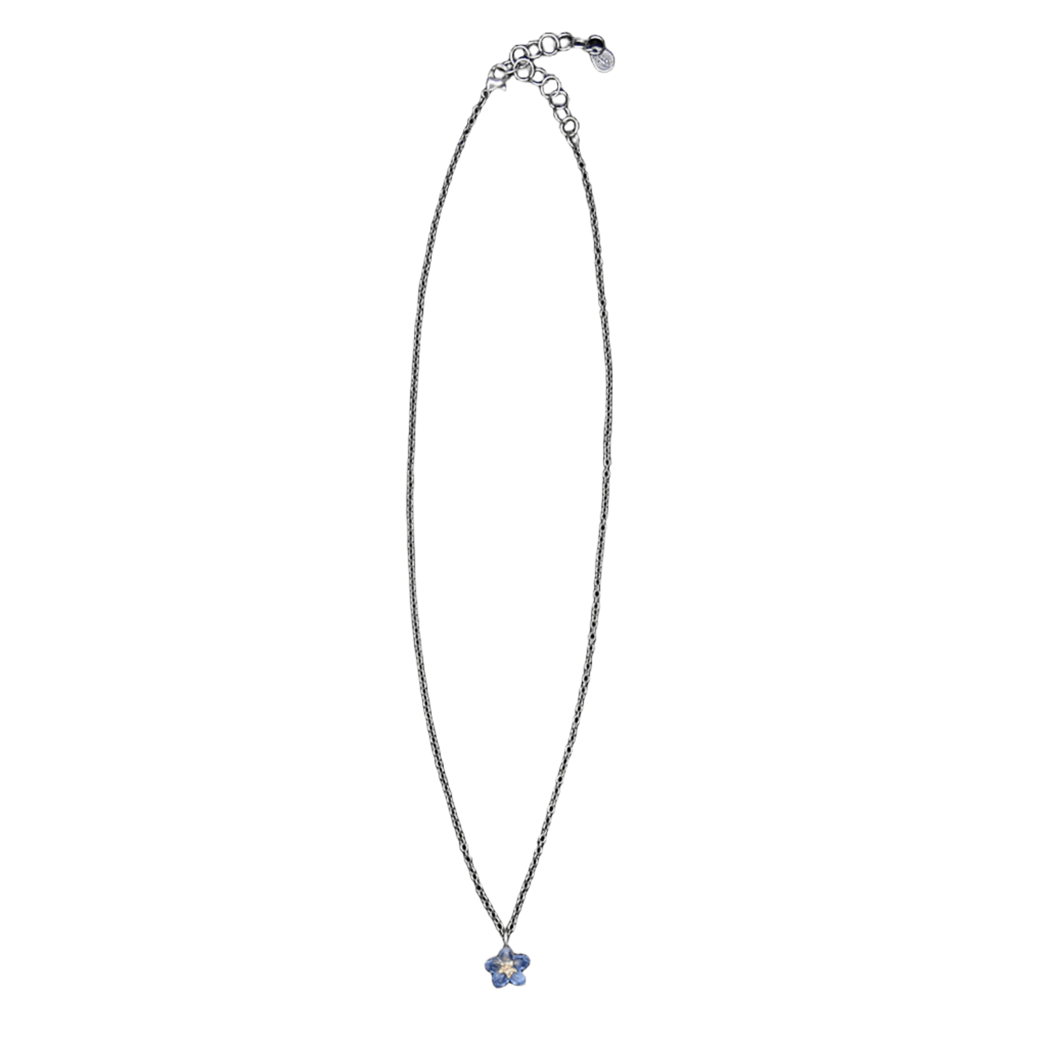 Bronzeschmuck VERGISSMEINNICHT Kette, kleine Blume