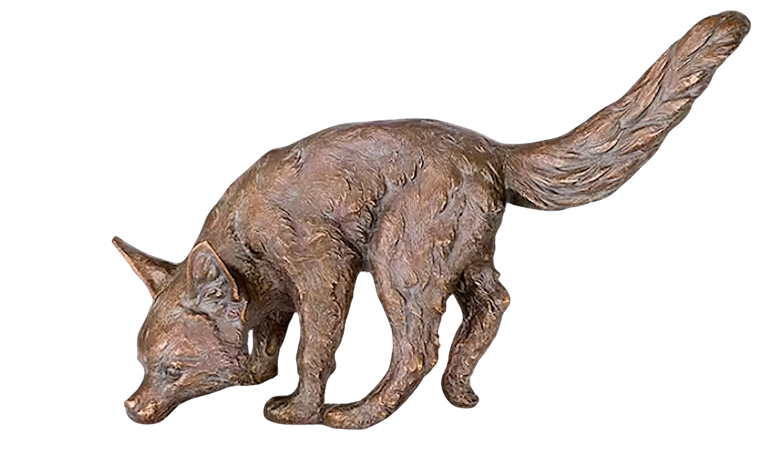 Bronzefigur SCHNÜFFELNDER FUCHS