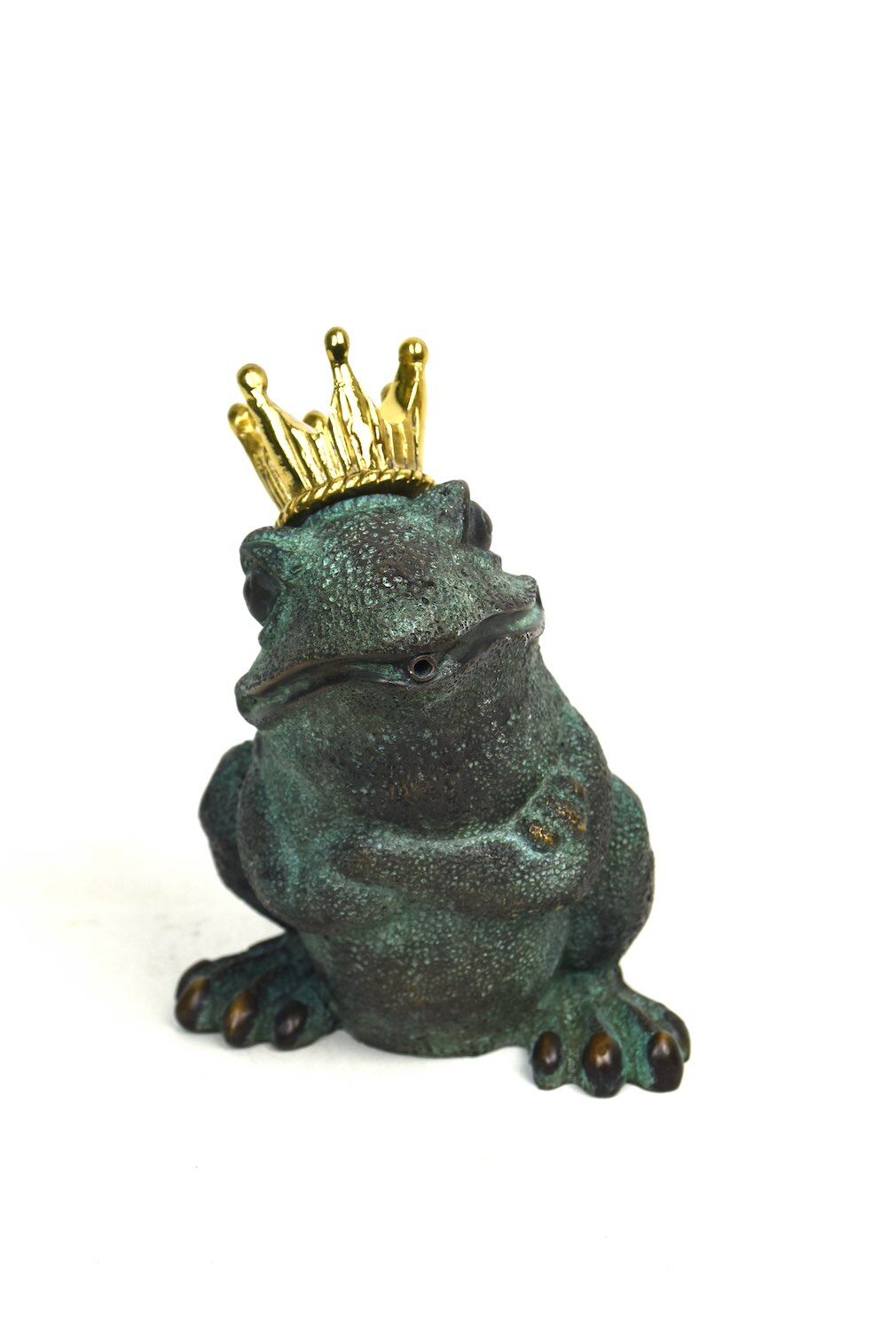 Bronzewasserspeier Froschkönig OSCAR, 20 cm