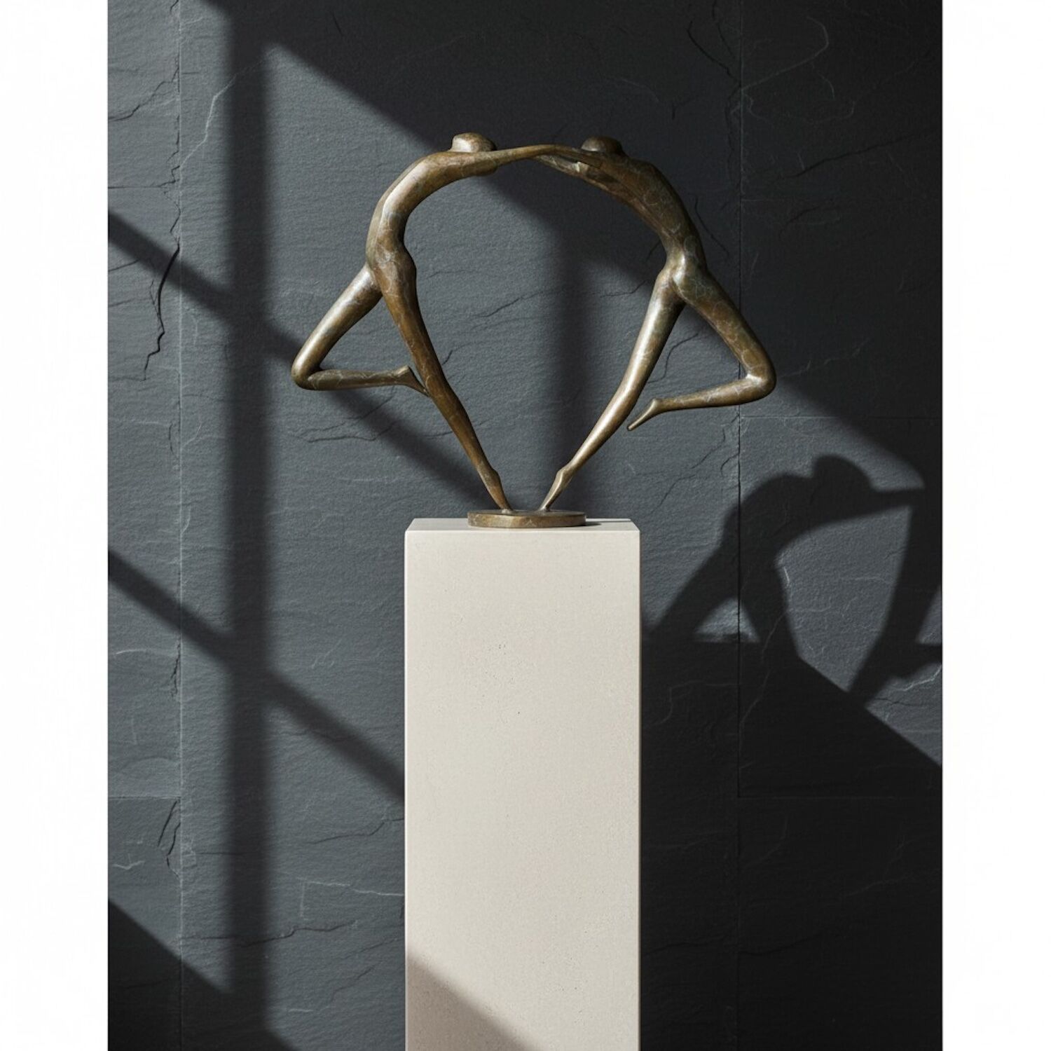 Bronzefigur TANZENDES PAAR, 69 cm