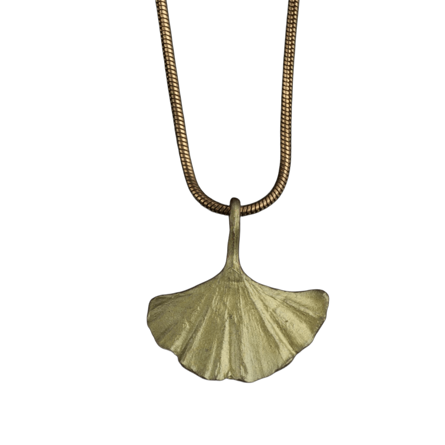 Bronzeschmuck GINKGO Kette mit Anhänger Blatt