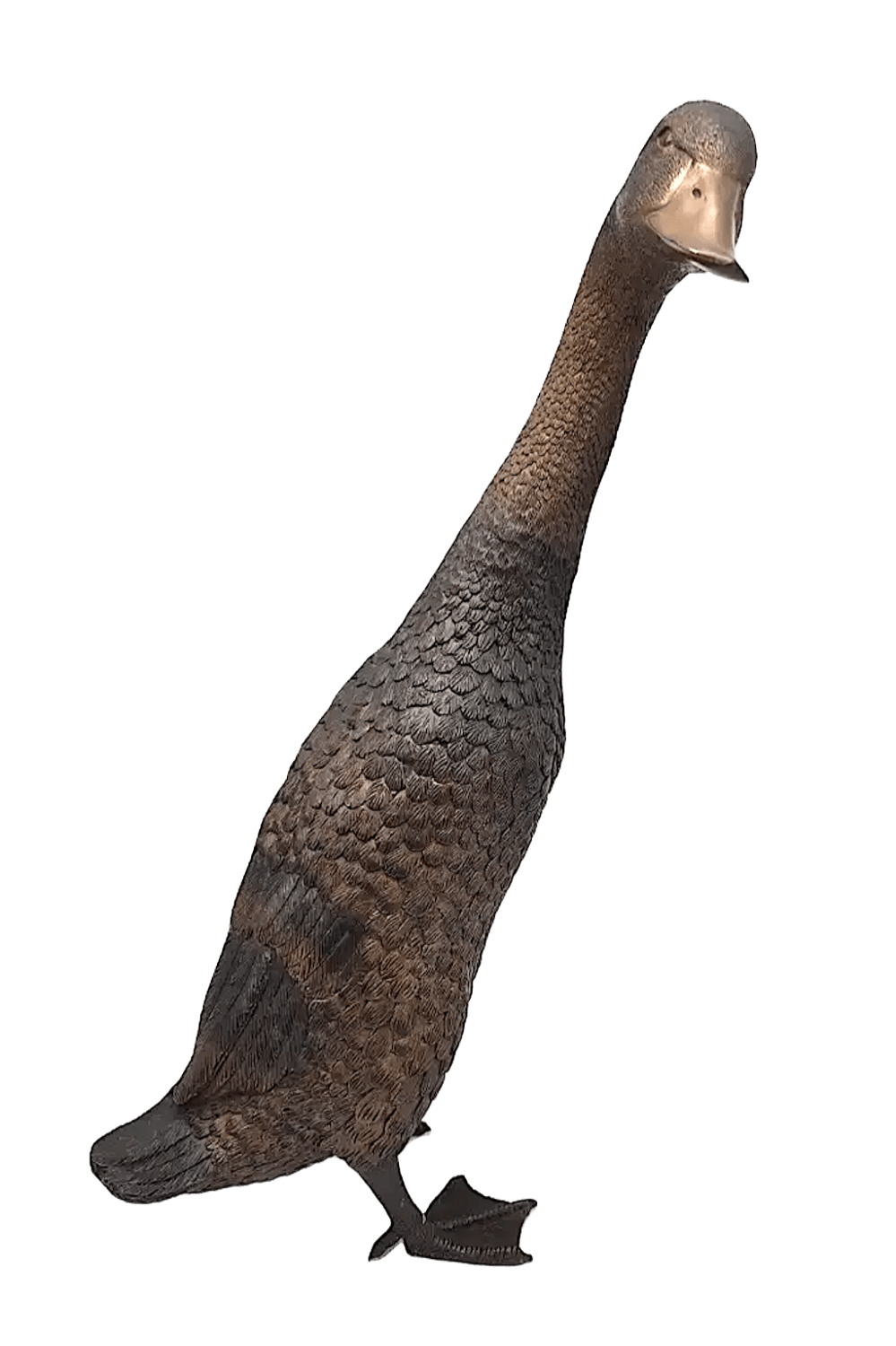 Bronzefigur Vogel Gans GISA Laufente