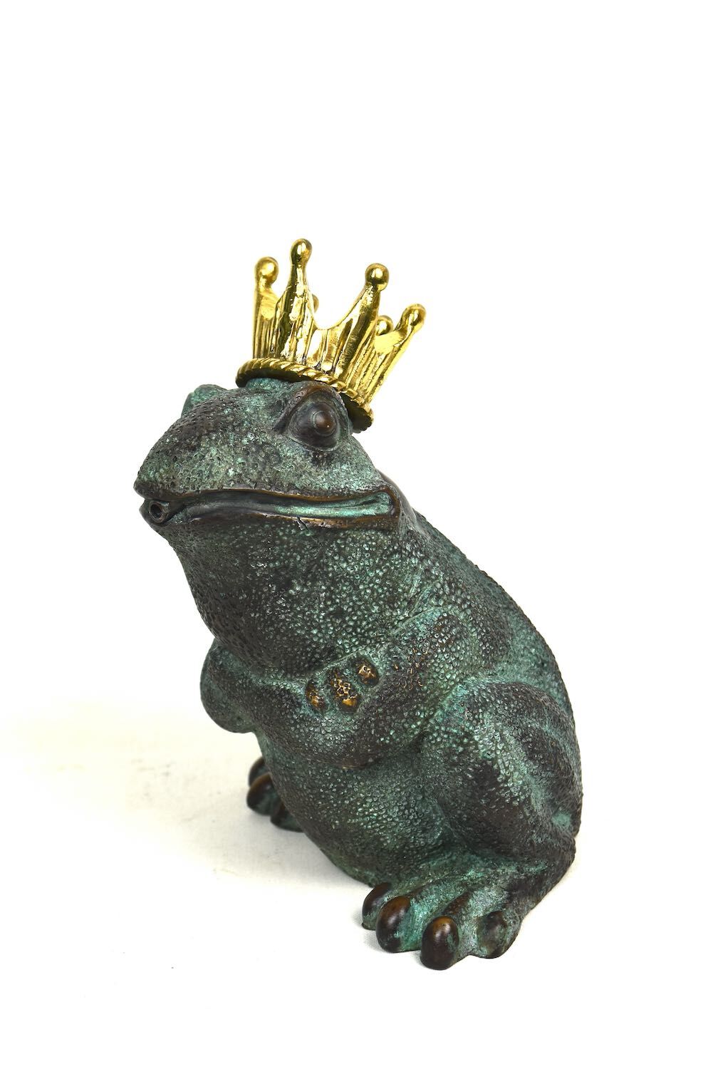 Bronzewasserspeier Froschkönig OSCAR, 20 cm