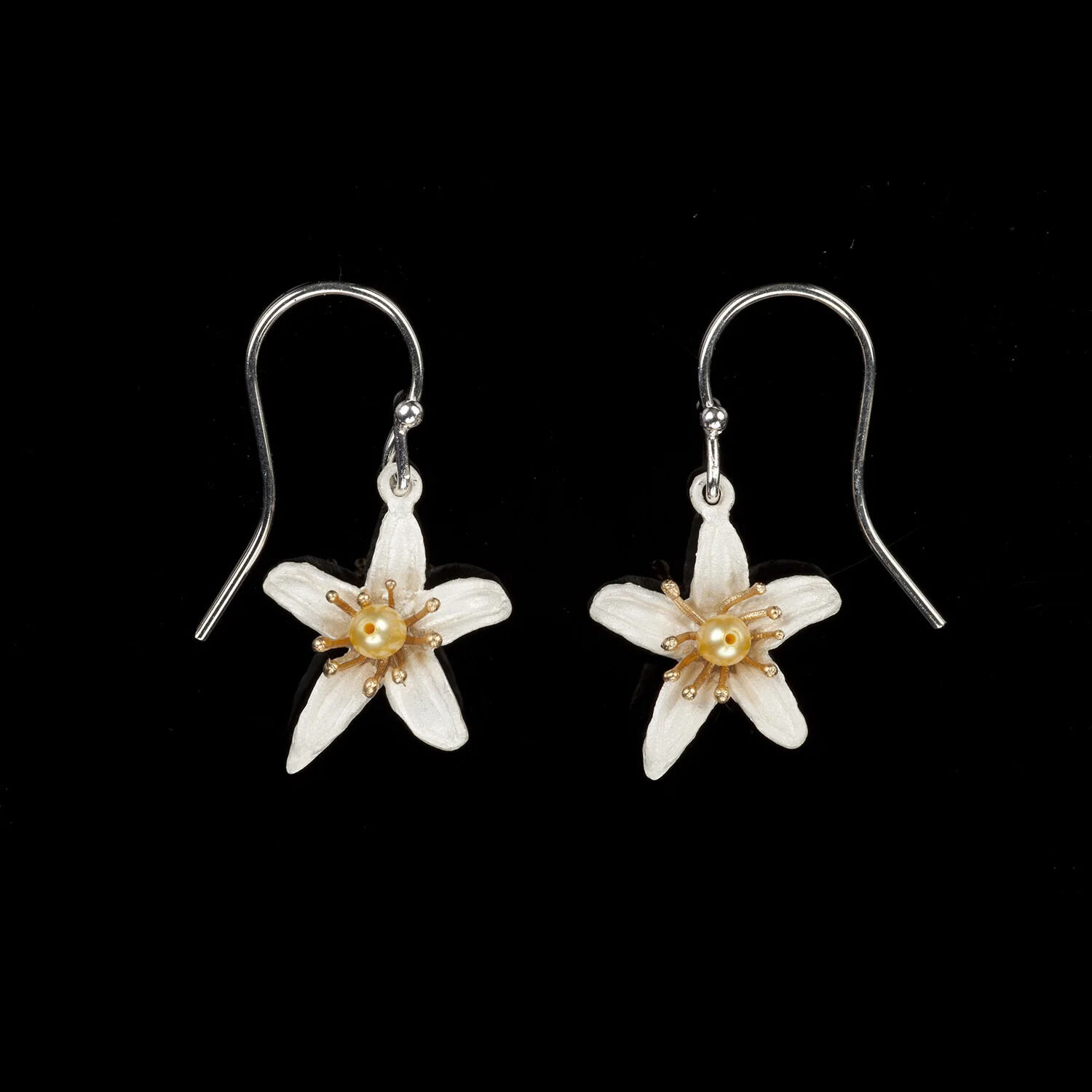 Bronzeschmuck ORANGEBLÜTEN Ohrhänger Paar