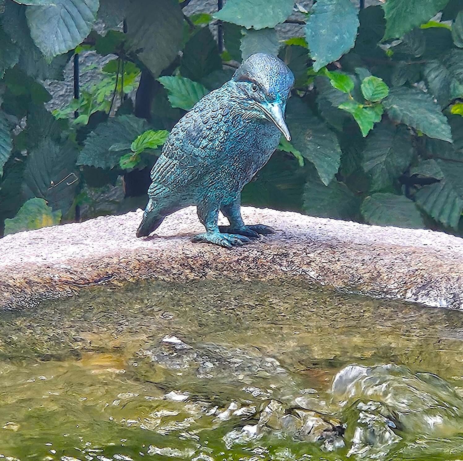 Bronzefigur Vogel EISVOGEL AMANDO, 14 cm